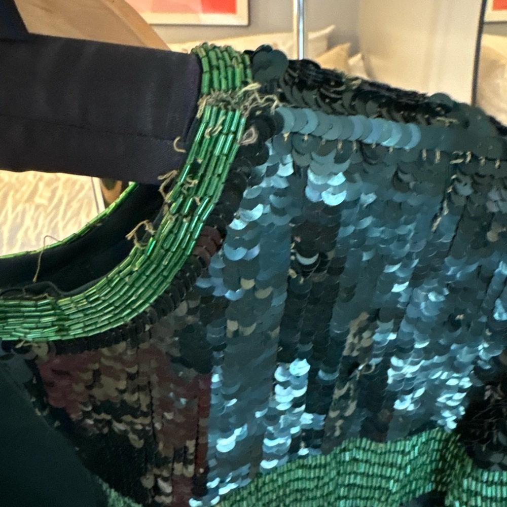 Vintage “Night Vogue” Sequin Mini Dress - Picture 3 of 5